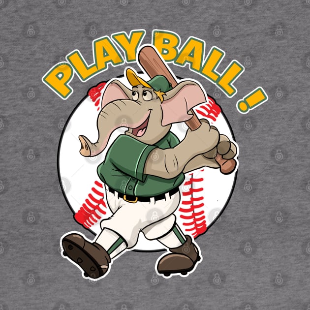Play Ball! Athletics Baseball Mascot Stomper by GAMAS Threads